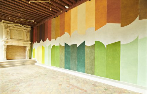 Hôtel de Sully, Centre des monuments nationaux, photographie de la fresque de David Tremlett "Division".